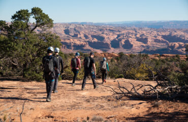 Hikers in the desert